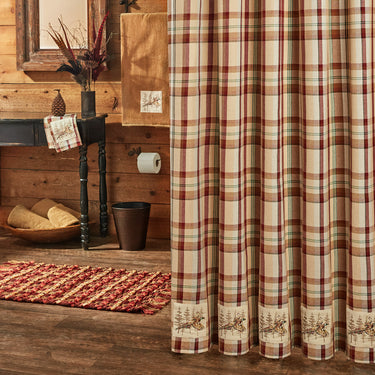 Gamekeeper Plaid Pheasant Patch Shower Curtain 72